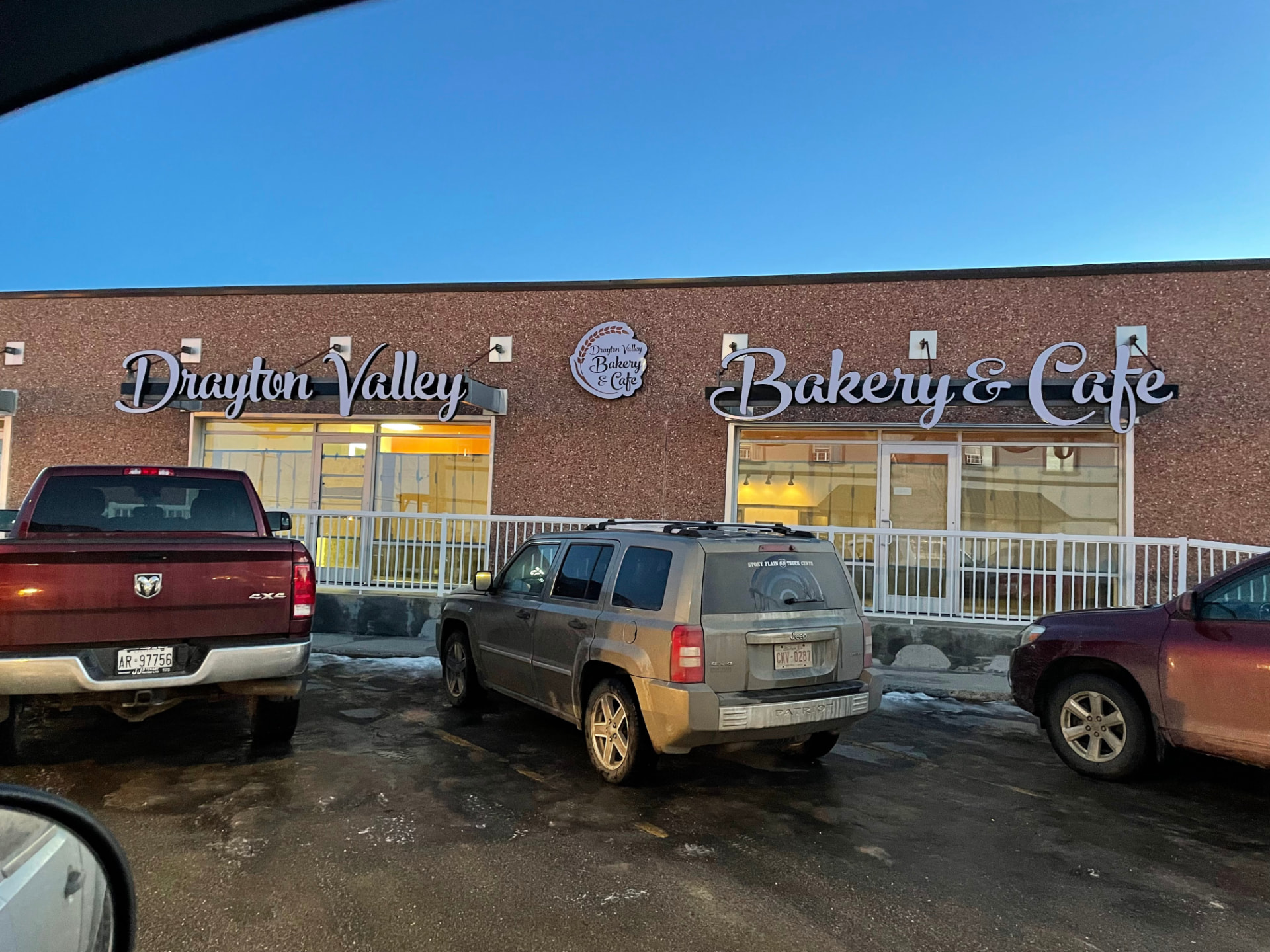 Drayton Valley Bakery & Cafe script channel letter signs