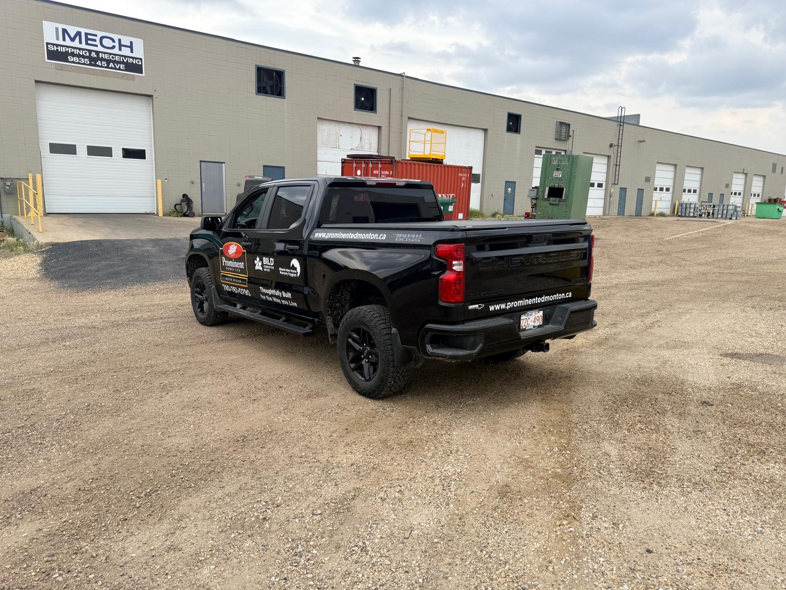 ARH Holdings pickup truck decals, rear view